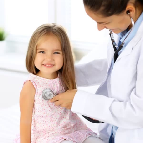 Doctor caring for a young patient